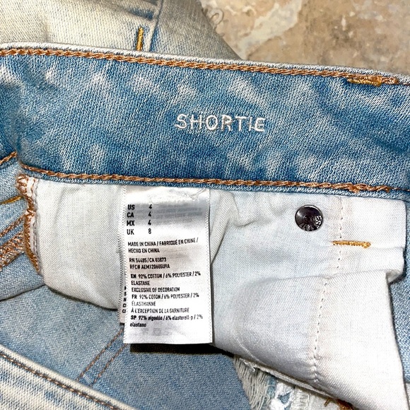 AE Shortie Denim Lace Size 4 - Picture 6 of 7